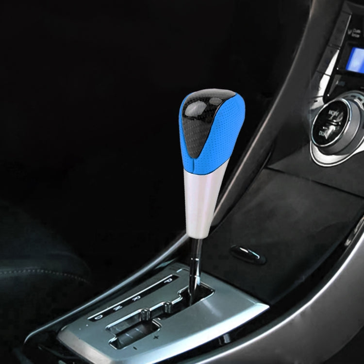 Universal High Carbon Fiber Texture Leather Hole Pattern Car Gear Shift Knob Modified Shifter Lever Knob - Shift Knob by PMC TechLife | Online Shopping South Africa | PMC TechLife | Buy Now Pay Later Mobicred