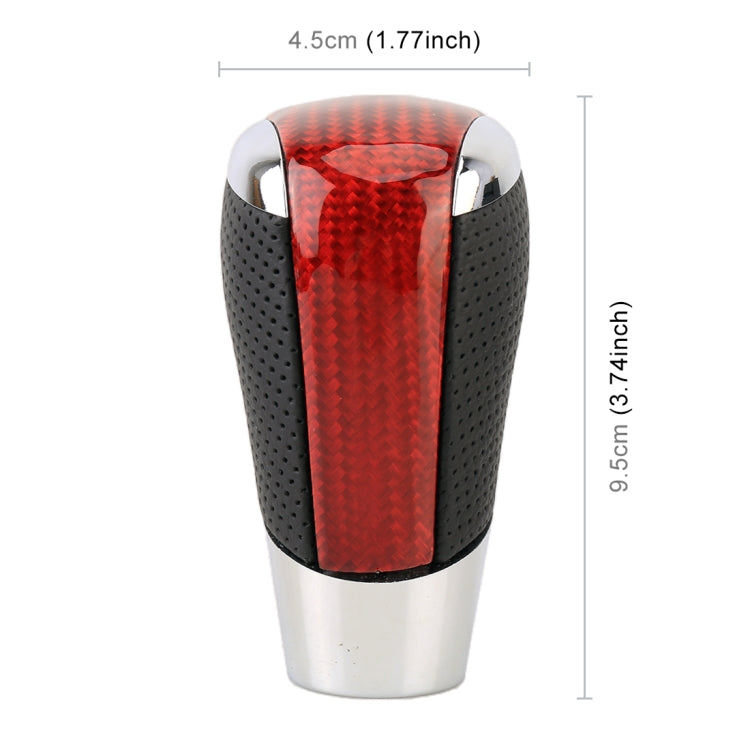 Universal Carbon Fiber Texture Leather Hole Pattern Car Gear Shift Knob Modified Shifter Lever Knob - Shift Knob by PMC TechLife | Online Shopping South Africa | PMC TechLife | Buy Now Pay Later Mobicred