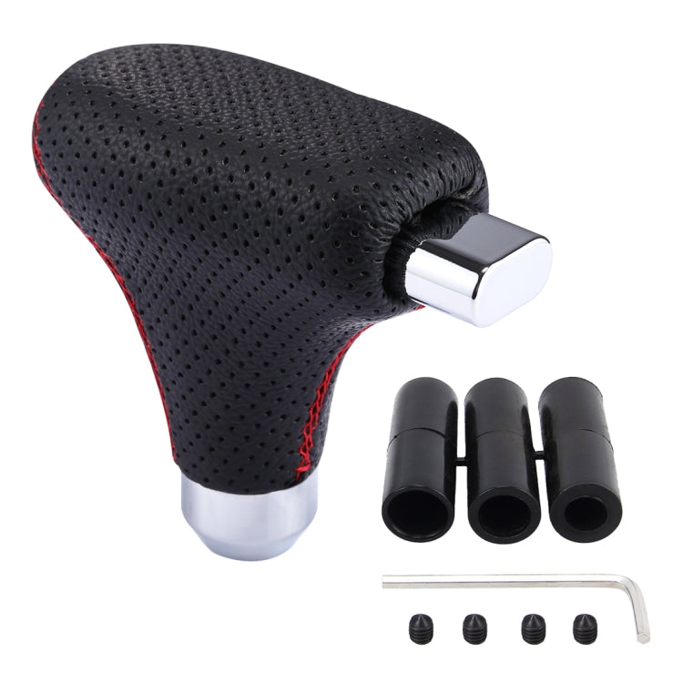 Universal Vehicle Car Black Leather Shifter Cover Manual Automatic Gear Shift Knob - Shift Knob by PMC TechLife | Online Shopping South Africa | PMC TechLife | Buy Now Pay Later Mobicred