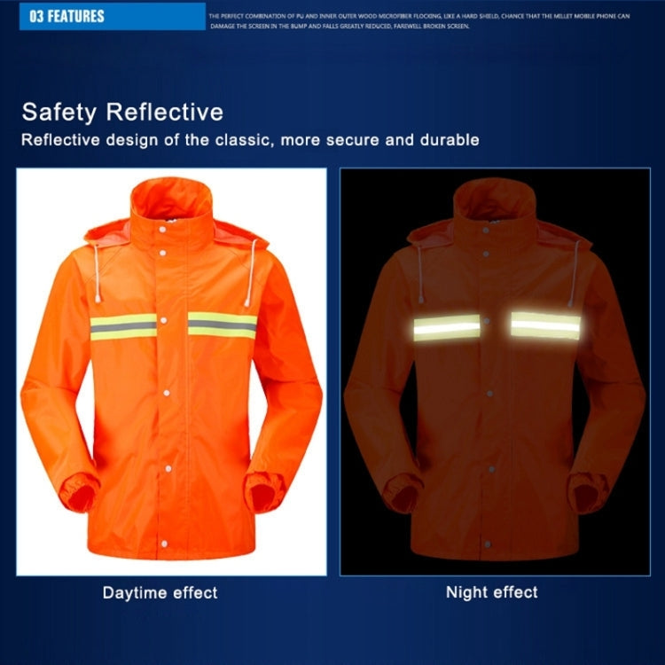 Adult Split Reflective Raincoats Rain Pants Cleaners Waterproof Clothes Labor Insurance Safety Sanitation Suits, Size: L - Reflective Safety Clothing by PMC Jewellery | Online Shopping South Africa | PMC Jewellery | Buy Now Pay Later Mobicred