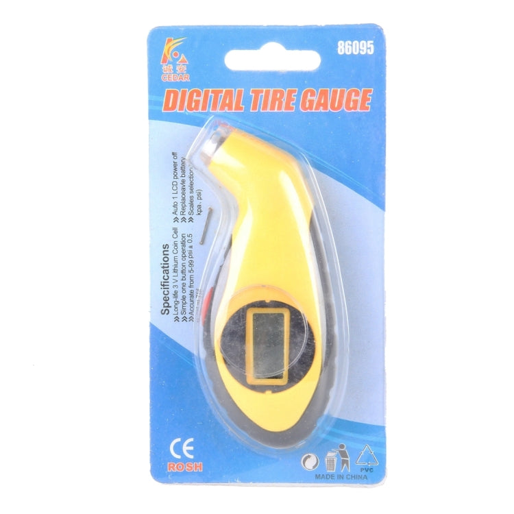 CEDAR 86095 LCD Display Screen Digital Tire Gauge, Pressure Range: 5-99PSI - Tire Pressure Gauges by PMC TechLife | Online Shopping South Africa | PMC TechLife | Buy Now Pay Later Mobicred