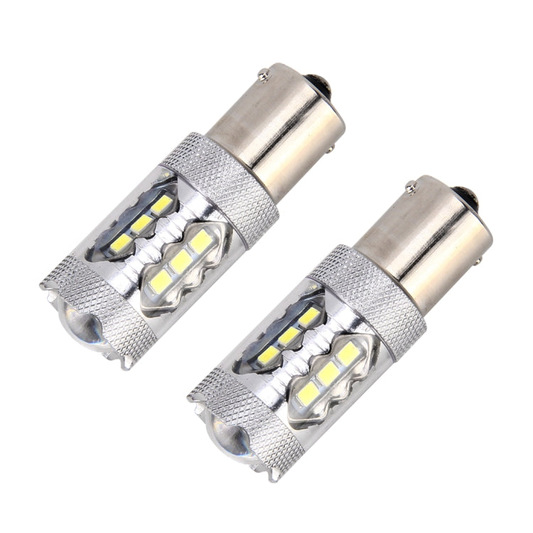 2 PCS 1156 / BA15S 5W 250LM 6000K Car Auto Turn Light Reversing Lights 16LEDs SMD-2835 Lamps, DC 12V(White Light) - Arrow Turn Lights by PMC Jewellery | Online Shopping South Africa | PMC Jewellery | Buy Now Pay Later Mobicred