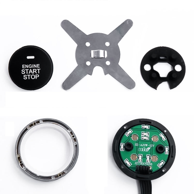Smart Car Switch Car Engine Start Stop Switch Car Push Start Switch, with RFID Alarm System, Blue Light - Car Switches by PMC TechLife | Online Shopping South Africa | PMC TechLife | Buy Now Pay Later Mobicred