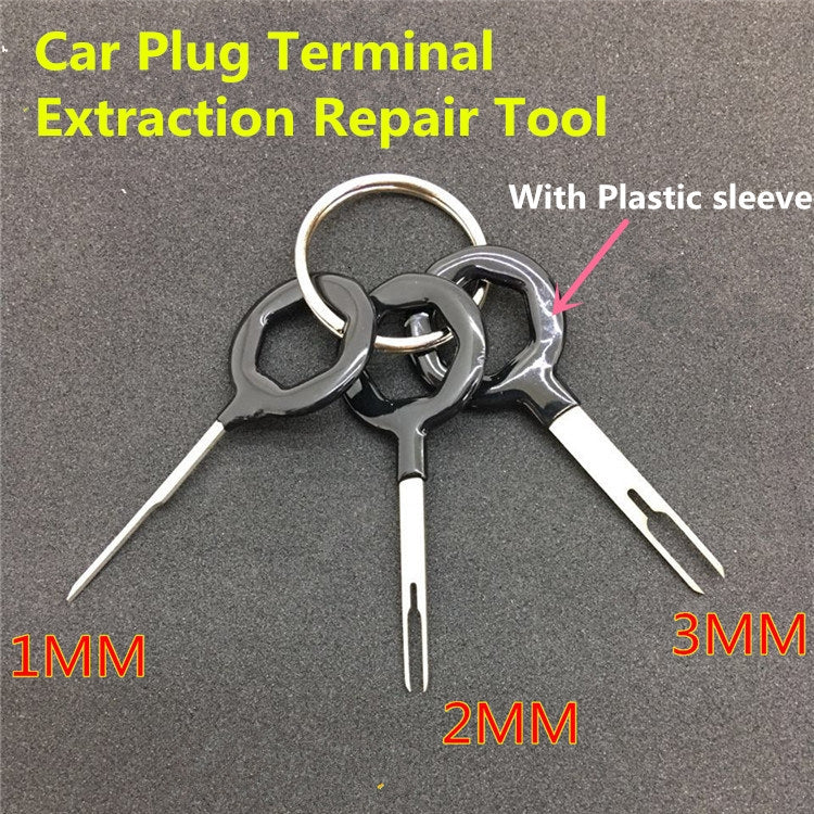 3 PCS Auto Car Rubberized Plug Circuit Board Wire Harness Terminal Extraction Pick Connector Crimp Pin Back Needle Remove Tool (Black) - Booster Cable & Clip by PMC TechLife | Online Shopping South Africa | PMC TechLife | Buy Now Pay Later Mobicred