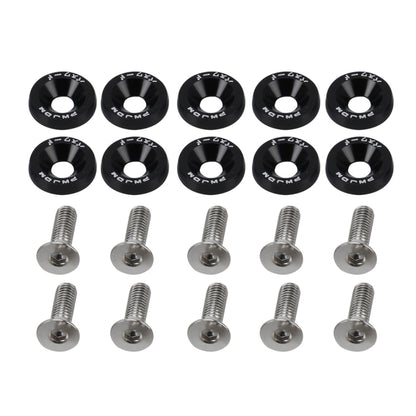 10 PCS Car Modified Screw Gaskets Bodywork Stainless Steel Gasket Bolts, Diameter: 19mm(Black) - Nuts & Bolts by PMC Jewellery | Online Shopping South Africa | PMC Jewellery | Buy Now Pay Later Mobicred