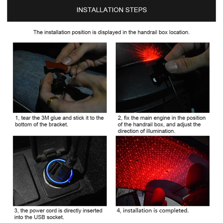 5V Roof Ceiling Decoration Red Light Star Night Lights Starry Sky Atmosphere Lamp Projector with Remote Control - Atmosphere lights by PMC TechLife | Online Shopping South Africa | PMC TechLife | Buy Now Pay Later Mobicred
