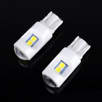 2 PCS T10 / W5W / 194 DC 12V 1.2W 6LEDs SMD-3030 Car Reading Lamp Clearance Light, with Projector Lens Light(White Light) - Clearance Lights by PMC Jewellery | Online Shopping South Africa | PMC Jewellery | Buy Now Pay Later Mobicred