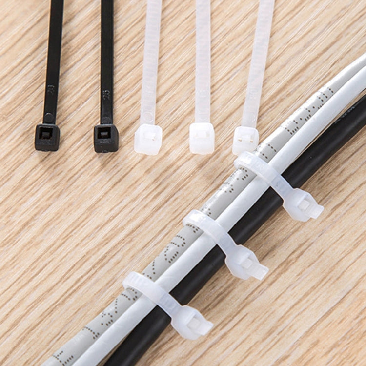 100pcs /Pack 8mm*200mm Nylon Cable Ties(White) - Booster Cable & Clip by PMC TechLife | Online Shopping South Africa | PMC TechLife | Buy Now Pay Later Mobicred