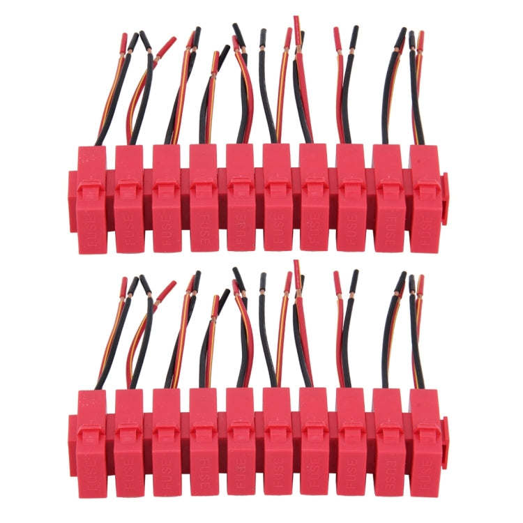 20 PCS Removable Car Waterproof Ceramic Connector Blade Fuse Box Holder - Fuse by PMC TechLife | Online Shopping South Africa | PMC TechLife | Buy Now Pay Later Mobicred