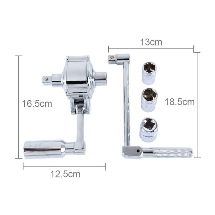 ZLB16 Heavy Duty Lug Nut Labor Saving Tool Torque Multiplier Socket Wrench Set with 3 Sockets - Hand Tool Sets by PMC TechLife | Online Shopping South Africa | PMC TechLife | Buy Now Pay Later Mobicred