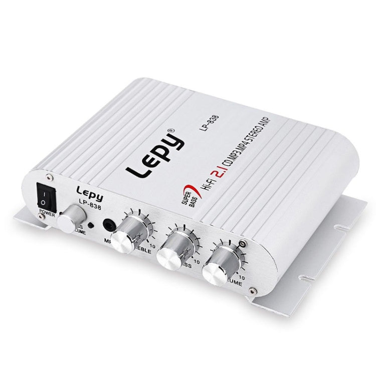 Car 2.1CH HIFI Subwoofer Amplifier Audio, Support MP3(Silver) -  by PMC TechLife | Online Shopping South Africa | PMC TechLife | Buy Now Pay Later Mobicred