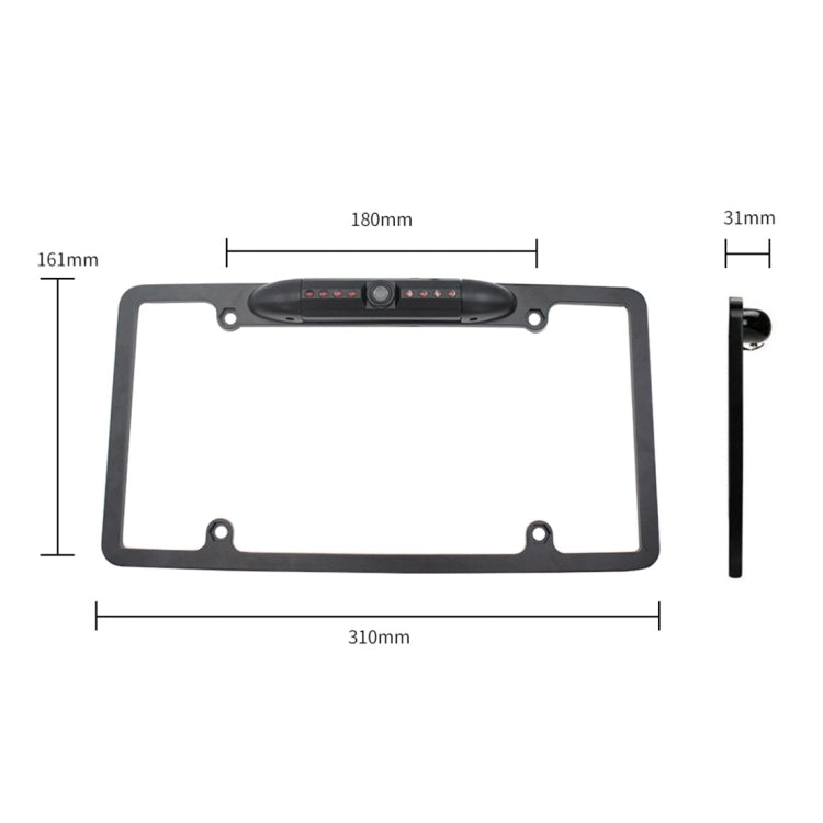 PZ422 America Car License Plate Frame 120 Degree Rear View Camera - Rear View Cameras by PMC TechLife | Online Shopping South Africa | PMC TechLife | Buy Now Pay Later Mobicred