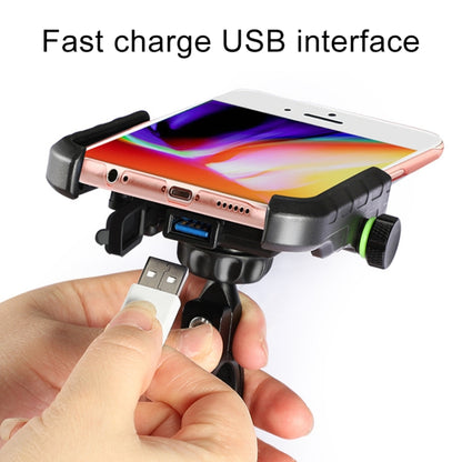 Motorcycles / Bicycle USB Charger QC 3.0 Fast Charging Phone Bracket, Suitable for 6-9cm Device(Black) - Holder by PMC Jewellery | Online Shopping South Africa | PMC Jewellery | Buy Now Pay Later Mobicred