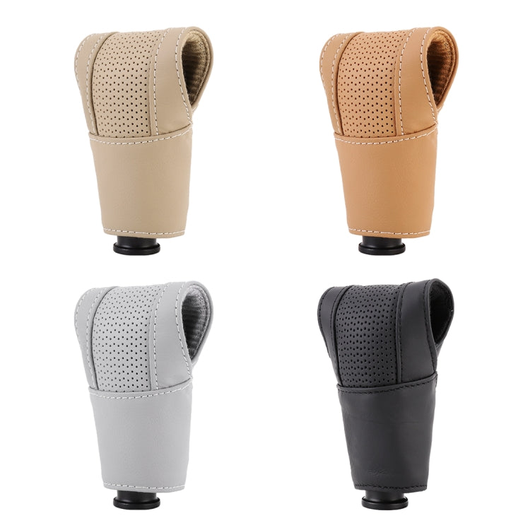 Universal Nonslip Breathable Genuine Leather Car Gear Shift Knob Cover(Brown) - Shift Knob by PMC TechLife | Online Shopping South Africa | PMC TechLife | Buy Now Pay Later Mobicred