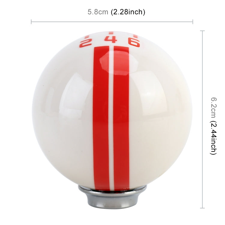 Universal Vehicle Ball Shape Modified Resin Shifter Manual 6-Speed Left-R Gear Shift Knob(Red) - Shift Knob by PMC TechLife | Online Shopping South Africa | PMC TechLife | Buy Now Pay Later Mobicred
