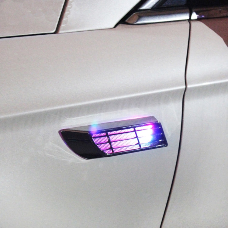 2 PCS Car Body Side Solar Decorative Colorful Strobe Warning Outlet Light - Warning Lights by PMC TechLife | Online Shopping South Africa | PMC TechLife | Buy Now Pay Later Mobicred