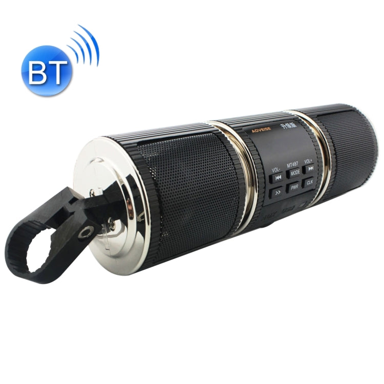 Motorcycle Waterproof Aluminum Shell Bluetooth Handle Stereo Speaker, Support BT/MP3/FM/TF(Black) - Electrical Instruments by PMC TechLife | Online Shopping South Africa | PMC TechLife | Buy Now Pay Later Mobicred