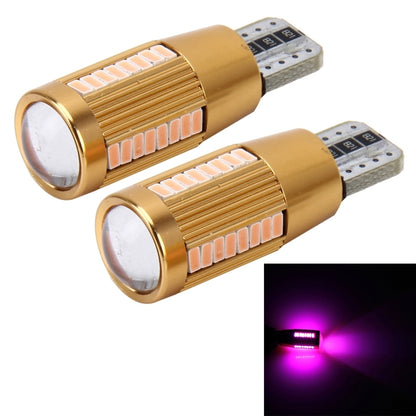 2 PCS T10 2W Constant Current Car Clearance Light with 38 SMD-3014 Lamps, DC 12-16V(Pink Light) - Clearance Lights by PMC Jewellery | Online Shopping South Africa | PMC Jewellery | Buy Now Pay Later Mobicred