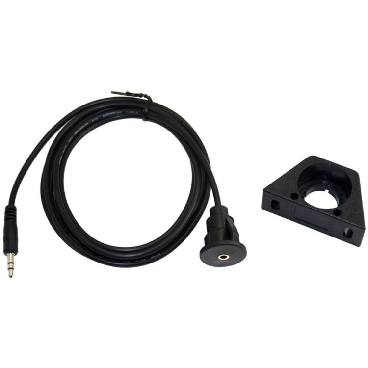 1m Car Truck Dashboard Flush Mount 3.5mm 1/8 AUX Audio Jack Extension Cable Kit(Black) - DIY Cables by PMC Jewellery | Online Shopping South Africa | PMC Jewellery