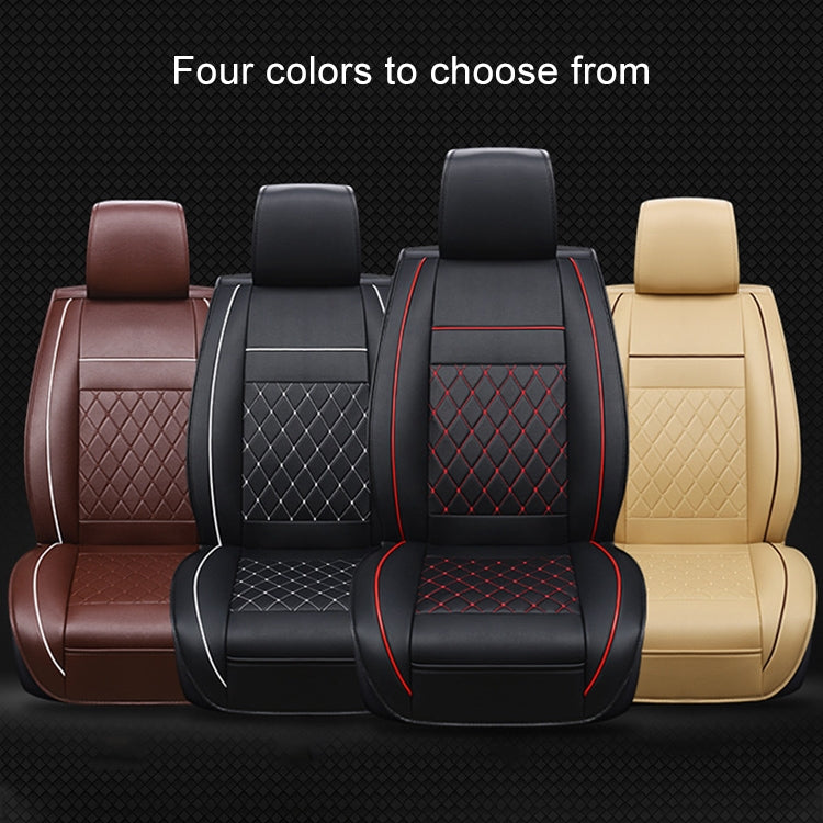 Car Leather Full Coverage Seat Cushion Cover, Standard Version, Only One Seat(Black Red) - Seat Accessories by PMC Jewellery | Online Shopping South Africa | PMC Jewellery | Buy Now Pay Later Mobicred