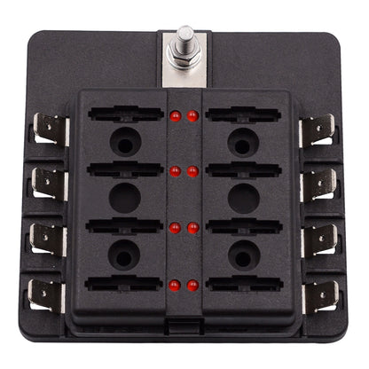 1 in 8 Out Fuse Box PC Terminal Block Fuse Holder Kits with LED Warning Indicator for Auto Car Truck Boat - Fuse by PMC Jewellery | Online Shopping South Africa | PMC Jewellery