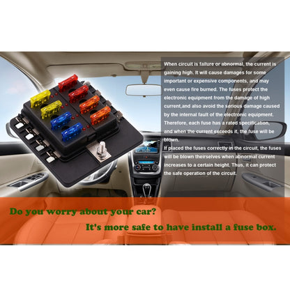 1 in 8 Out Fuse Box PC Terminal Block Fuse Holder Kits with LED Warning Indicator for Auto Car Truck Boat - Fuse by PMC Jewellery | Online Shopping South Africa | PMC Jewellery