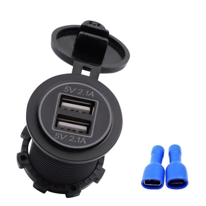 Universal Car Charger 2 Port Power Socket Power Dual USB Charger 5V 4.2A IP66 with Aperture(Orange Light) - DIY Modified Charger by PMC Jewellery | Online Shopping South Africa | PMC Jewellery | Buy Now Pay Later Mobicred