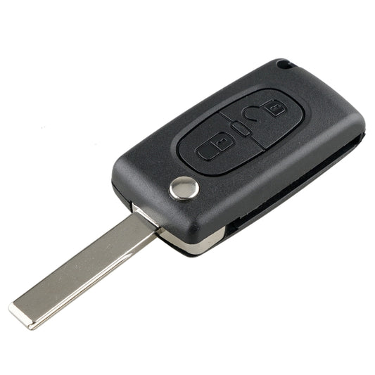 For PEUGEOT 2 Buttons Intelligent Remote Control Car Key with PCF7961 Integrated Chip & Battery & Holder & Slotted Key Blade & ASK Signal, Frequency: 433MHz - Remote Car Key by PMC Jewellery | Online Shopping South Africa | PMC Jewellery | Buy Now Pay Later Mobicred