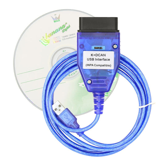 INPA K+CAN with Switch USB Interface Cable for BMW (Blue) - Cables & Connectors by PMC Jewellery | Online Shopping South Africa | PMC Jewellery