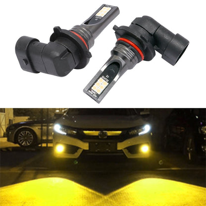 2 PCS 9006 DC12V-24V / 12W / 3000K / 800LM 12LEDs SMD-3030 Car LED Fog Light (Yellow Light) - Fog / Driving Lights by PMC Jewellery | Online Shopping South Africa | PMC Jewellery | Buy Now Pay Later Mobicred