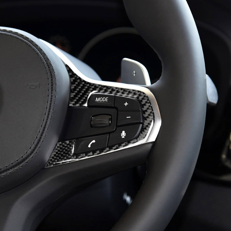Car Carbon Fiber Steering Wheel Button Configuration A Decorative Sticker for BMW 5 Series G30/G38 X3 G01/G08 - Car Interior Mouldings by PMC TechLife | Online Shopping South Africa | PMC TechLife | Buy Now Pay Later Mobicred