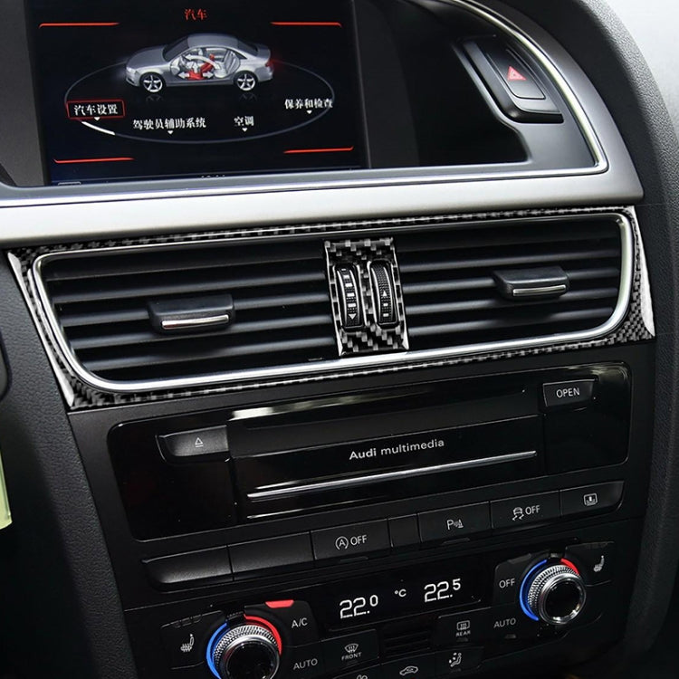 2 in 1 Car Carbon Fiber Air Conditioning Air Outlet Frame Decorative Sticker for Audi A4 B8 2009-2016 / A5 2008-2017 / Q5 2009-2017​, Left Drive - Car Interior Mouldings by PMC TechLife | Online Shopping South Africa | PMC TechLife | Buy Now Pay Later Mobicred