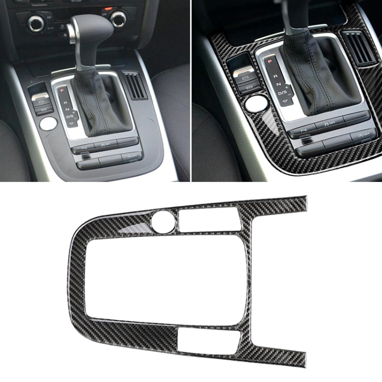 Car Carbon Fiber Gear Position Panel Decorative Sticker for Audi 2010-2018 Q5 / 2009-2016 A4L / 2009-2016 A5, Left Drive - Car Interior Mouldings by PMC Jewellery | Online Shopping South Africa | PMC Jewellery | Buy Now Pay Later Mobicred