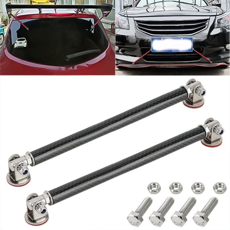 2 PCS Car Modification Adhesive Surrounded Rod Lever Front and Rear Bars Fixed Front Lip Back Shovel, Length: 15cm(Carbon Fiber Black) - Trunk & Bumper Accessories by PMC Jewellery | Online Shopping South Africa | PMC Jewellery | Buy Now Pay Later Mobicred