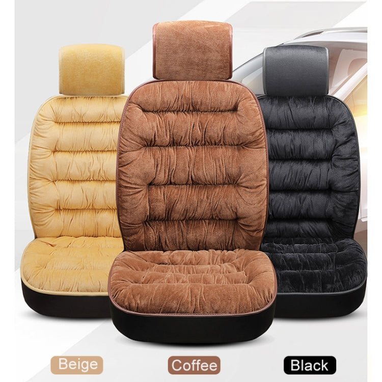 Car Thick Plush Seat Cushion Warmer Cover Winter Seat Mat (Black) - Seat Accessories by PMC TechLife | Online Shopping South Africa | PMC TechLife | Buy Now Pay Later Mobicred