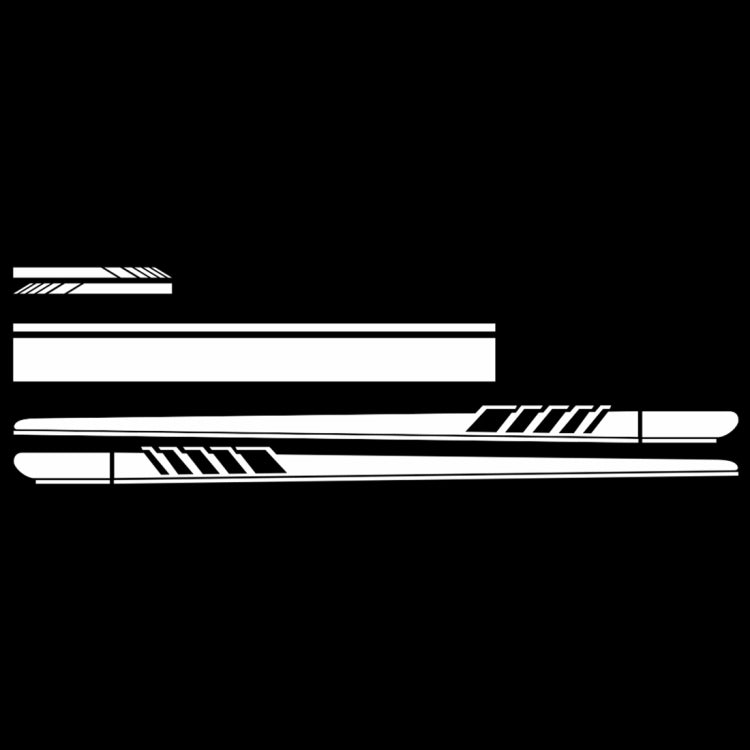 5 in 1 Car Styling Stripe Hood PVC Sticker Auto Decorative Sticker (White) - Decorative Sticker by PMC TechLife | Online Shopping South Africa | PMC TechLife | Buy Now Pay Later Mobicred