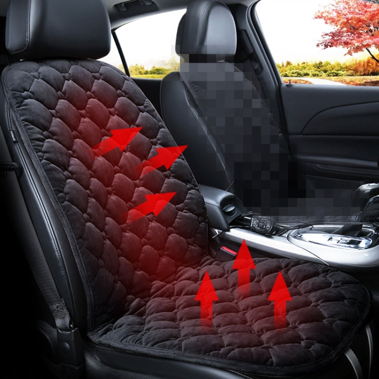 Car 12V Front Seat Heater Cushion Warmer Cover Winter Heated Warm, Single Seat (Black) - Seat Accessories by PMC Jewellery | Online Shopping South Africa | PMC Jewellery | Buy Now Pay Later Mobicred