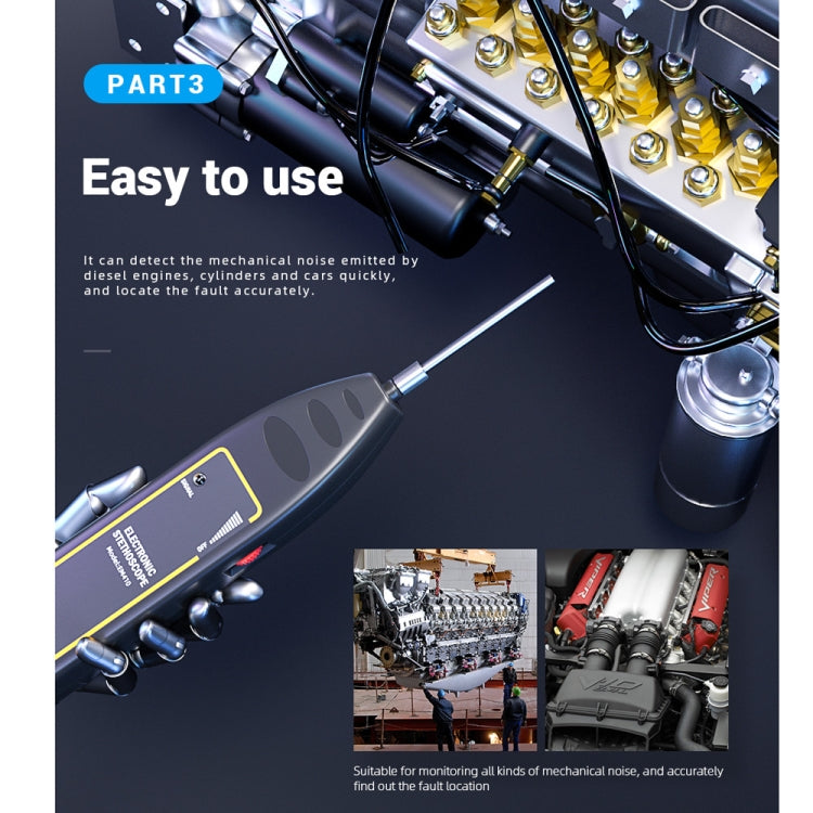 Car Electronic Stethoscope Abnormal Sound Detector Mechanical Fault Diagnostic Tool - Code Readers & Scan Tools by PMc TechLife | Online Shopping South Africa | PMc TechLife | Buy Now Pay Later Mobicred