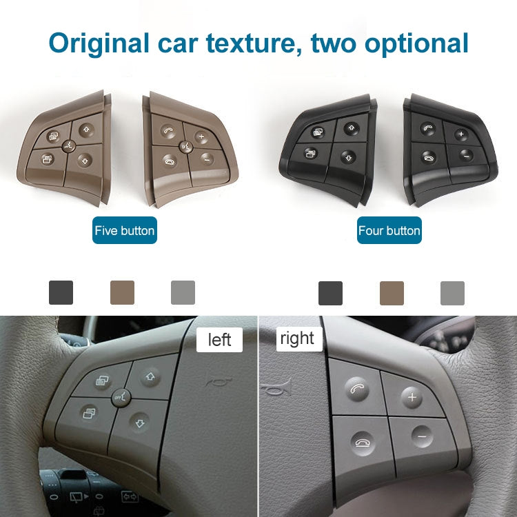Car Right Side 5-button Steering Wheel Switch Buttons Panel 1648200110 for Mercedes-Benz W164, Left Driving (Black) - Car Switches by PMC TechLife | Online Shopping South Africa | PMC TechLife | Buy Now Pay Later Mobicred