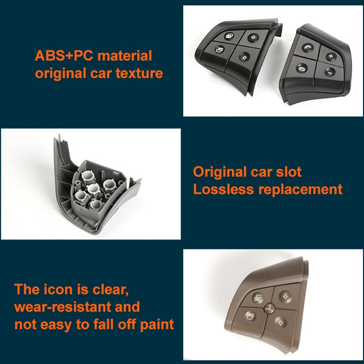Car Right Side 5-button Steering Wheel Switch Buttons Panel 1648200110 for Mercedes-Benz W164, Left Driving (Black) - Car Switches by PMC TechLife | Online Shopping South Africa | PMC TechLife | Buy Now Pay Later Mobicred