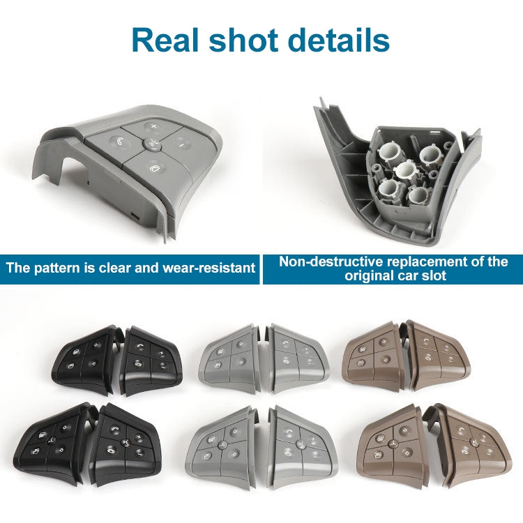 Car Left Side 5-button Steering Wheel Switch Buttons Panel 1648200010 for Mercedes-Benz W164, Left Driving (Coffee) - Car Switches by PMC TechLife | Online Shopping South Africa | PMC TechLife | Buy Now Pay Later Mobicred