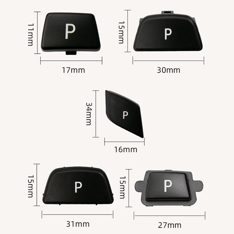 Car Gear Lever Auto Parking Button Letter P Cap for BMW 5 Series 2002-2010, Left Driving(Red) - Car Switches by PMC TechLife | Online Shopping South Africa | PMC TechLife | Buy Now Pay Later Mobicred