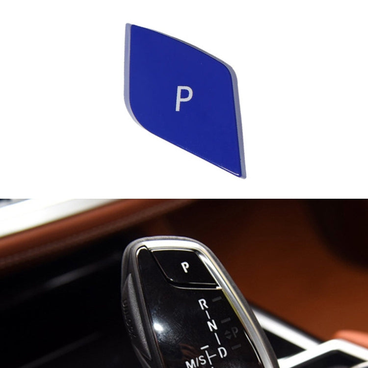 Car Gear Lever Auto Parking Button Letter P Cap for BMW G Chassis Series, Left Driving (Blue) - Car Switches by PMC Jewellery | Online Shopping South Africa | PMC Jewellery | Buy Now Pay Later Mobicred