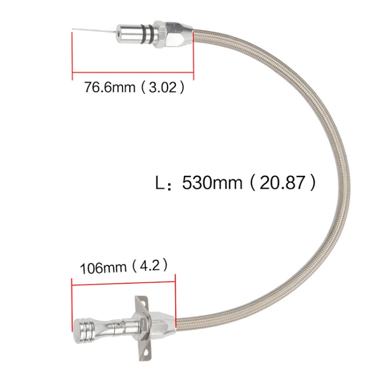 Car Flexible Stainless Transmission Gearbox Oil Dipstick 530mm Oil Measuring Rod for Chevrolet(Silver) - Inspection Tools by PMC Jewellery | Online Shopping South Africa | PMC Jewellery | Buy Now Pay Later Mobicred