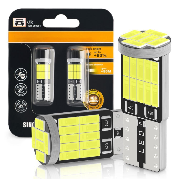 10pcs T10 4014-26SMD Car Bright Lights LED Clearance Light Lamp Reading Light (Yellow Light) - Clearance Lights by PMC Jewellery | Online Shopping South Africa | PMC Jewellery | Buy Now Pay Later Mobicred