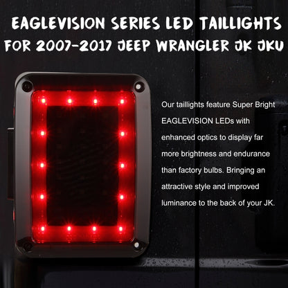 2 PCS Car Angel Eye Reversing Lights / Turn Light / Tail Light  for US Version Jeep Wrangler JK 2007-2017 - Arrow Turn Lights by PMC Jewellery | Online Shopping South Africa | PMC Jewellery | Buy Now Pay Later Mobicred