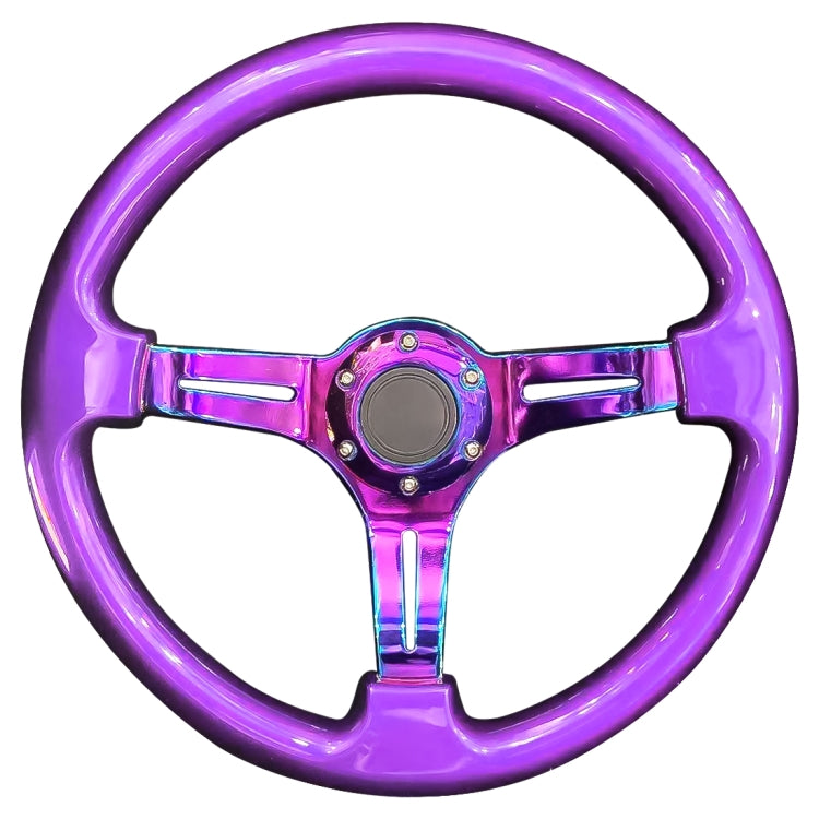 Car Colorful Modified Racing Sport Horn Button Steering Wheel, Diameter: 35cm(Purple) - Steering Wheel Accessories by PMC Jewellery | Online Shopping South Africa | PMC Jewellery | Buy Now Pay Later Mobicred