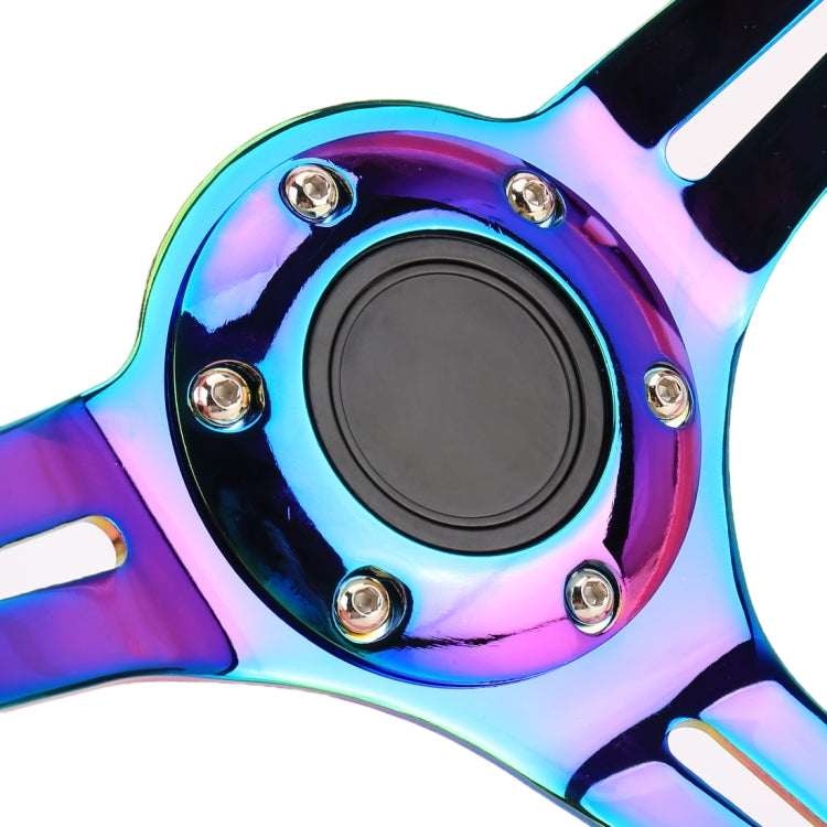 Car Colorful Modified Racing Sport Horn Button Steering Wheel, Diameter: 35cm(White) - Steering Wheel Accessories by PMC TechLife | Online Shopping South Africa | PMC TechLife | Buy Now Pay Later Mobicred