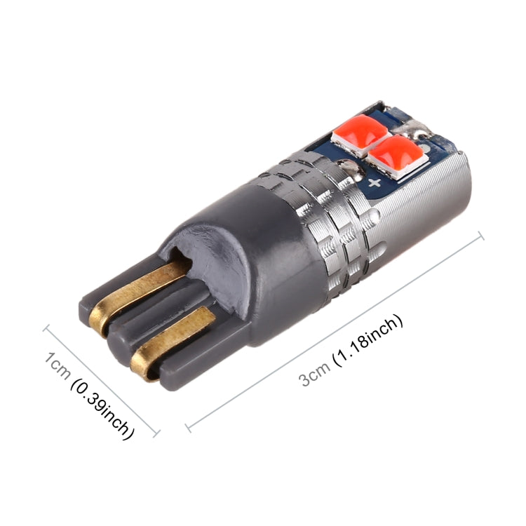 2 PCS T10 / W5W / 168 DC12-24V / 1.8W / 6000K / 140LM Car Clearance Light 4LEDs SMD-3030 Lamp Beads with Decoding & Constant Current (Red Light) - Clearance Lights by PMC TechLife | Online Shopping South Africa | PMC TechLife | Buy Now Pay Later Mobicred