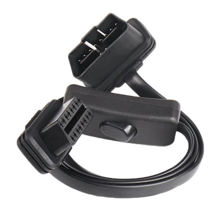 16PIN Car Ultra-thin OBD Diagnostic Extended Cable OBD2 Cable with Switch - Cables & Connectors by PMC Jewellery | Online Shopping South Africa | PMC Jewellery | Buy Now Pay Later Mobicred